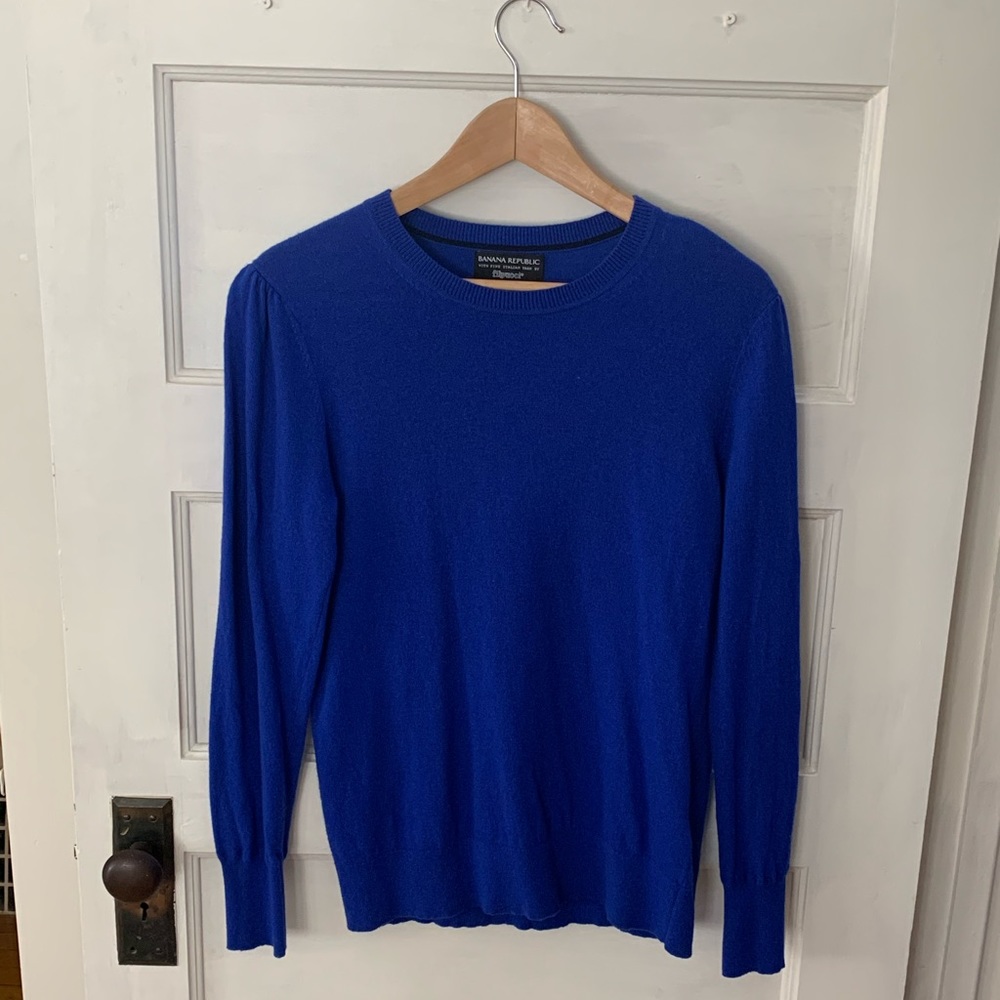 Banana Republic Blue Cashmere/Wool Sweater Size M